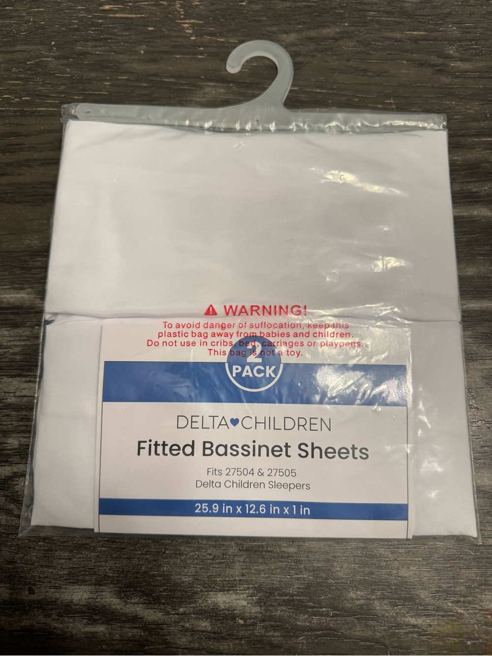 Delta Children White Fitted Bassinet Sheets - 2 Pack